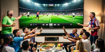 Aficionados viendo deportes en vivo en 4K Ultra HD a través de Prime Video en 2026