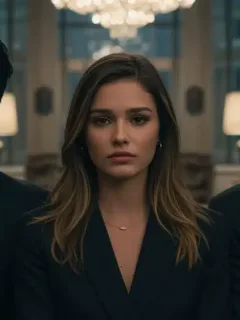 Roy siblings Kendall, Shiv, and Roman looking conflicted after the Succession series finale.