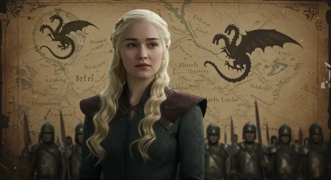 Queen Rhaenyra Targaryen contemplating the future of Westeros after the Season 1 finale.
