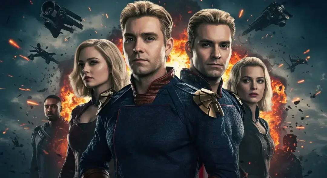 Gen V and The Boys characters in a dynamic composite, hinting at future conflicts.