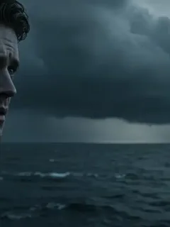 Dramatic ocean scene from Crimson Shores pilot episode