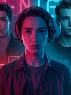 Diverse young actors from 2025 teen dramas, vibrant and modern aesthetic