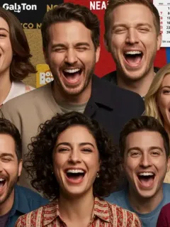 Collage of diverse characters from top comedy series, celebrating humor and recent releases.
