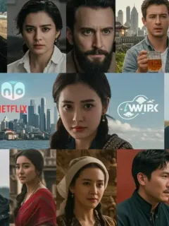 Captivating international drama series montage on streaming platforms.
