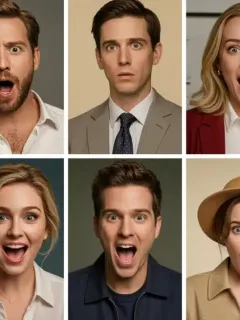 Collage of five diverse new comedy series characters from 2025, representing humor and entertainment
