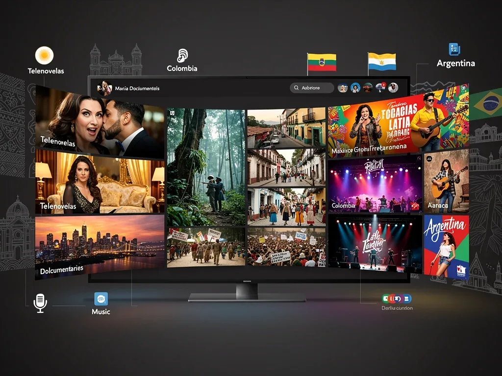 Variedad de contenido latino en plataformas de streaming independiente