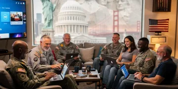 Veteranos y militares de EE.UU. disfrutando de servicios de streaming con descuentos especiales como parte de sus beneficios.