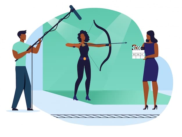A stylized representation of a tug-of-war, with independent film studios on one side and streaming giants on the other. The independent side is depicted with vibrant colors and a sense of resourcefulness, while the streaming side is shown with stark, powerful imagery.