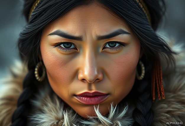 A close-up shot of Anya Sharma in character, showcasing her intense emotional range. She is dressed in modern, understated clothing, with a determined look in her eyes. The background is blurred, focusing solely on her face and expression.