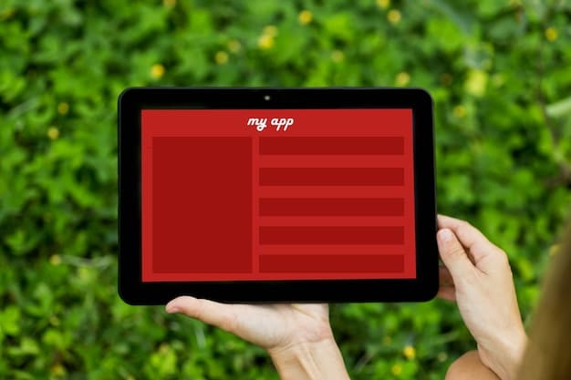 A tablet showing the user interface of a streaming platform, highlighting features like personalized recommendations, easy search functionality, and a watchlist. The background is a blurred image of a modern living room.
