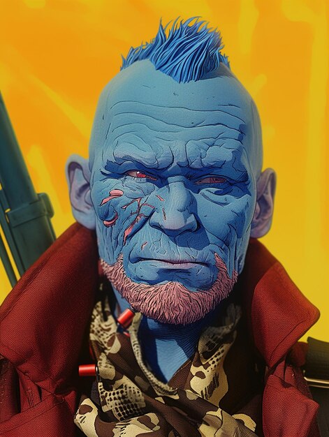 Close-up shot of Invincible animated character, focusing on his determined expression, costume details, and vibrant color palette.