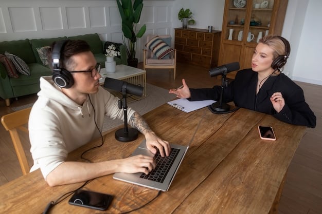 A person sitting in front of a camera, practicing their audition speech with a determined expression. The room is simple, suggesting they are focused on the content and delivery.