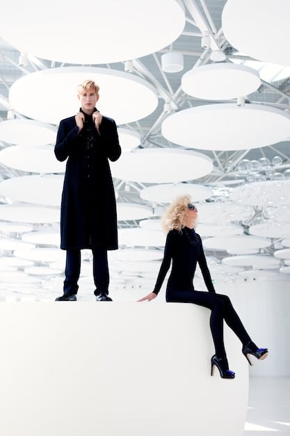 A side-by-side comparison of a runway look and a similar outfit worn by a reality TV personality, demonstrating how high fashion is translated and popularized by reality television.