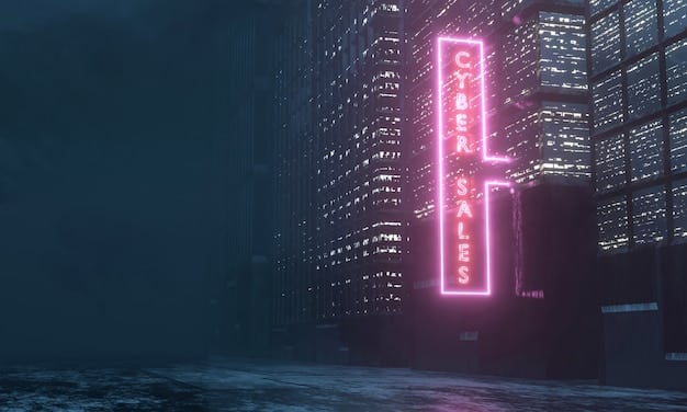A futuristic cityscape at dusk, with various streaming service logos subtly integrated into glowing neon signs on buildings, representing the evolving landscape of entertainment.