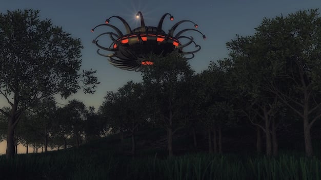 A panoramic shot of a futuristic cityscape with flying vehicles and glowing neon signs under an alien sky, or a mystical forest with ancient trees and a glowing portal, indicating a fantasy realm.