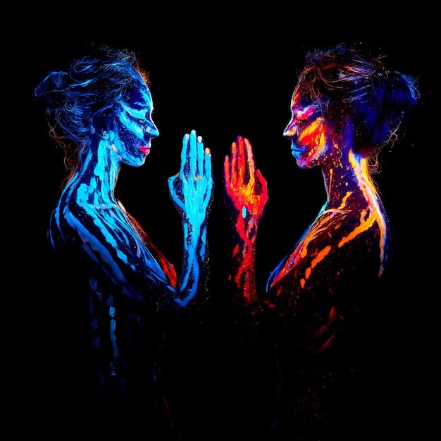 A dark and ominous image of Vecna's silhouette partially merging with Eleven's psychic form, symbolizing their intertwined powers and his corrupting influence. Subtle red and blue light accents.