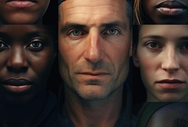 A close-up shot of a character's face, displaying a mix of emotions - determination, vulnerability, and resilience. This compelling portrayal captures the essence of what makes characters in binge-worthy series so relatable and engaging, Unlocking the Secrets to viewer investment.