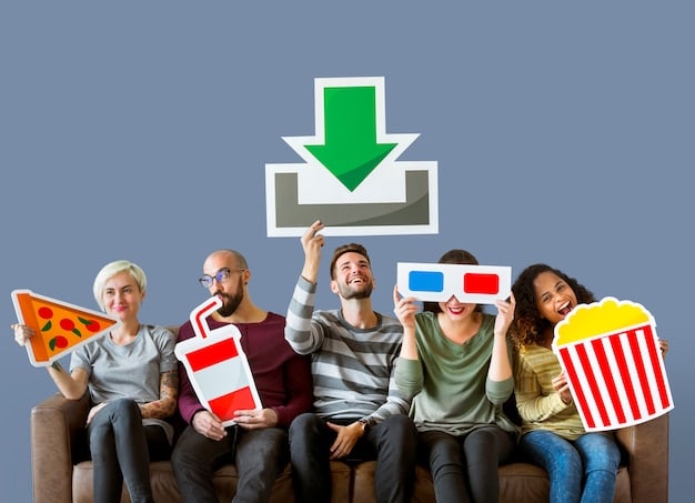 A split screen showing the logos of popular streaming services such as Netflix, Hulu, Amazon Prime Video, and Disney+. The logos are arranged in a grid, representing the abundance of platforms available for binge-watching content.