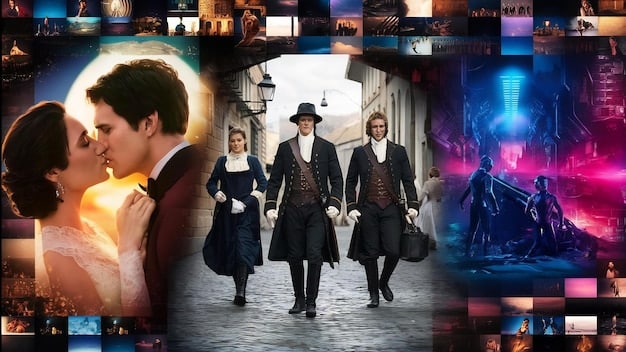 A split screen captures various scenes from popular binge-worthy series, showcasing diverse genres such as drama, comedy, and thriller. The images are vibrant and visually appealing, hinting at the captivating narratives and high production values of the shows.