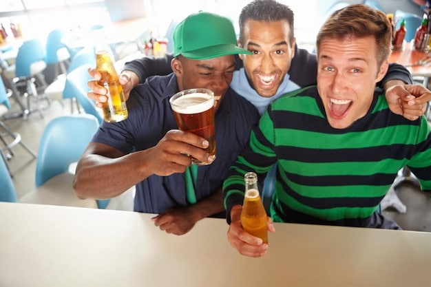 A group of friends laughing hysterically together, surrounded by takeout containers and soda cans. Their faces are lit by the warm glow of a television screen. The scene captures the joy and camaraderie of watching a favorite comedy series with close companions. The lighting and composition emphasize the bond between friends as they share laughter and entertainment.