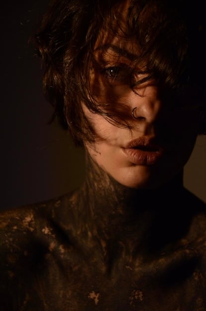 A close-up shot of an actor's intense emotional expression, framed beautifully with soft, dramatic lighting, emphasizing the character's internal struggle.