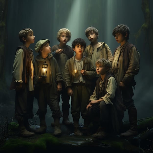 A group of the main Stranger Things characters looking determined and resolute, standing together against a looming threat from the Upside Down for Season 5.