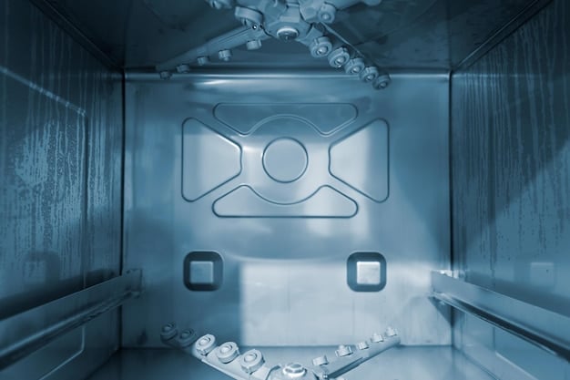 A close-up of a cryogenic pod in Vault 31, with a frozen Vault-Tec executive inside. The pod is dimly lit, and the executive's face is visible, conveying a sense of eerie control and suspended reality.