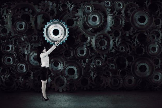 A shadowy figure with gears and cogs subtly integrated into their design, stands in the background as Vi and Caitlyn are facing off in the foreground. The light catches the glint of manipulation in their eyes, suggesting a hidden puppeteer influencing the actions of the main characters in 'Arcane' Season 2. The focus should be on how their appearance indicates that 'Arcane' Season 2: Will the rising tensions between Piltover and Zaun lead to a full-scale war orchestrated by a hidden third party?