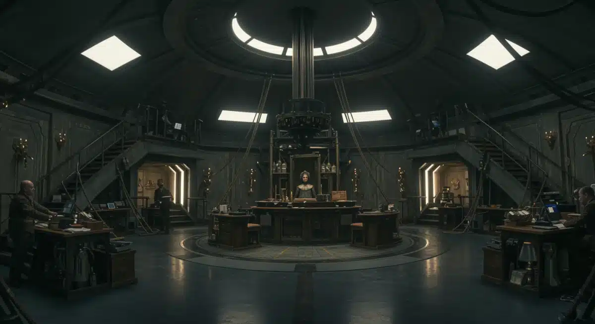 Elaborate set design and high production value in Apple TV+ flagship drama.