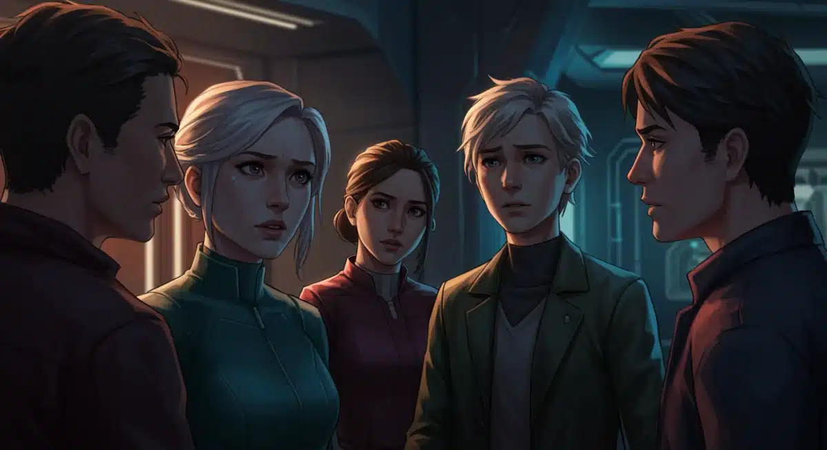 Diverse cast in tense dialogue, Crimson Shores pilot