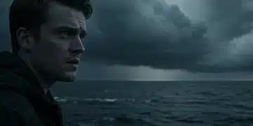 Dramatic ocean scene from Crimson Shores pilot episode