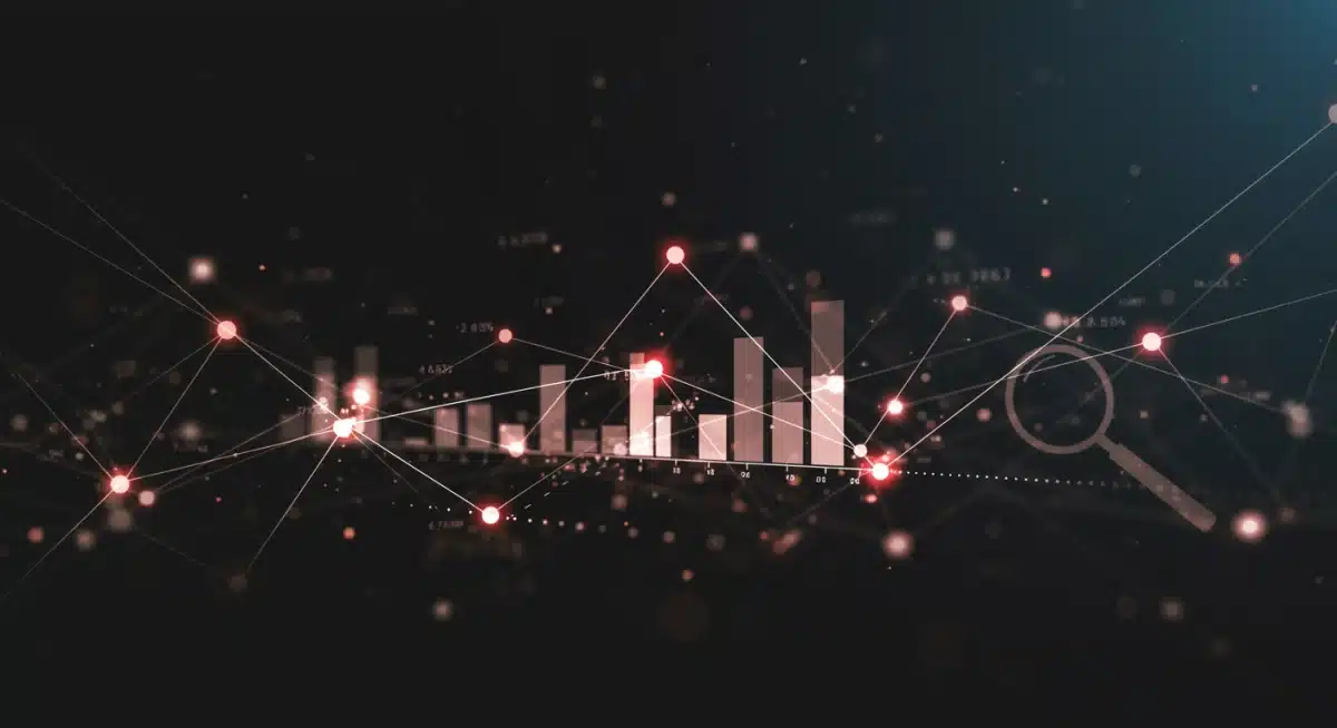 Abstract visual representing data analysis and evidence gathering in true crime stories