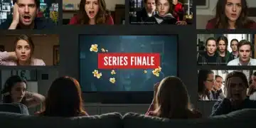 Disappointed fans reacting to a series finale on TV