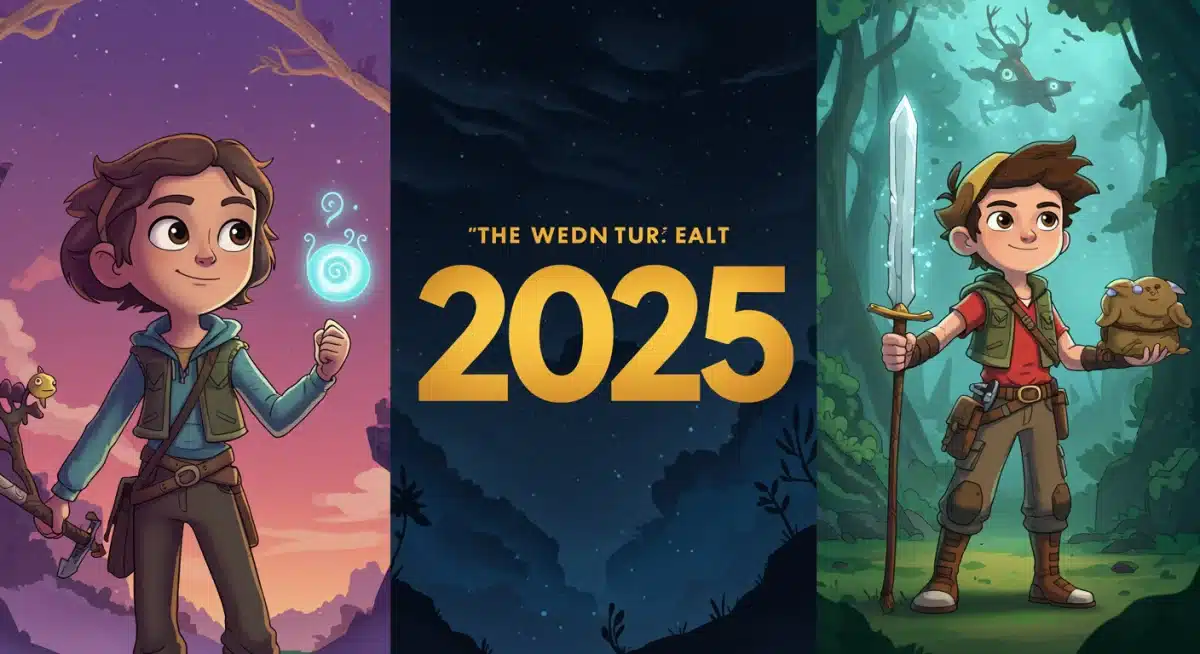 Collage of diverse animated characters from upcoming 2025 shows, highlighting variety and new adventures.