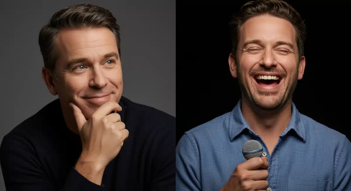 Two different comedians showcasing diverse styles of humor
