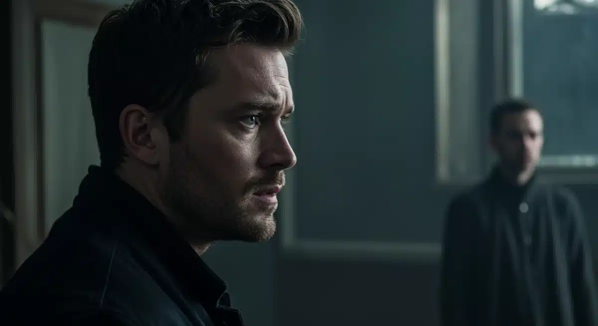 Actor portraying deep emotion in a pivotal limited series scene