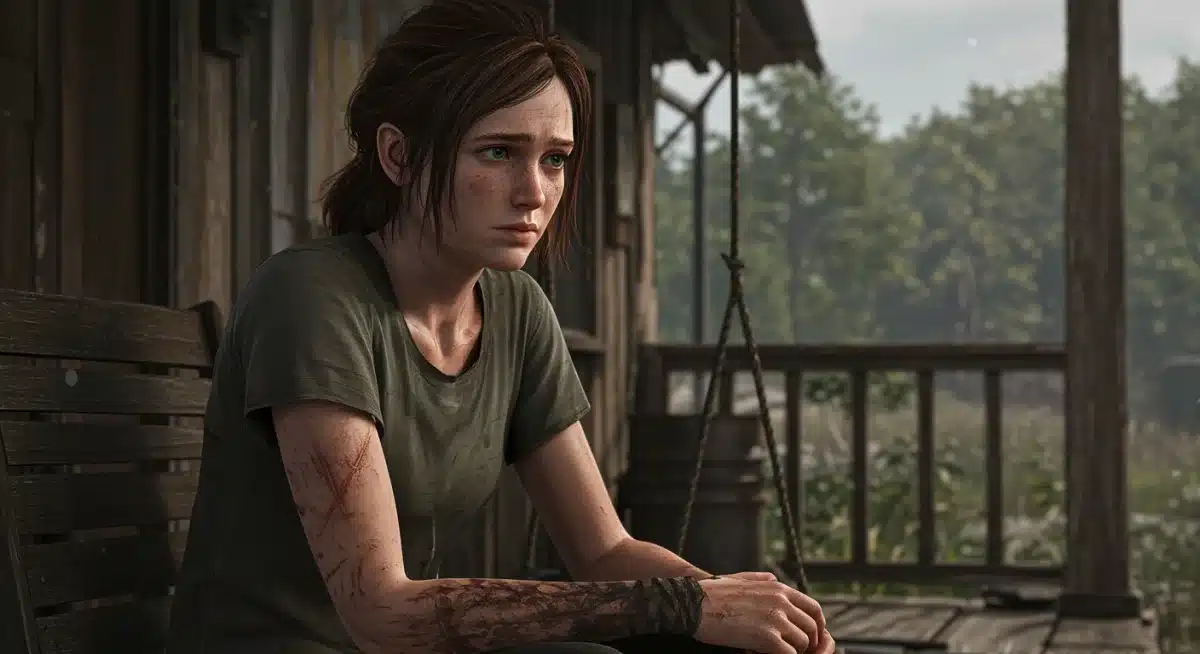 Ellie contemplating her future after the events of The Last of Us Season 1