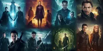 Collage of diverse fantasy series characters and magical settings with high audience ratings