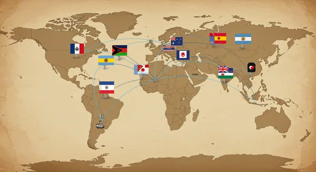 World map illustrating the global origins of critically acclaimed thriller films.