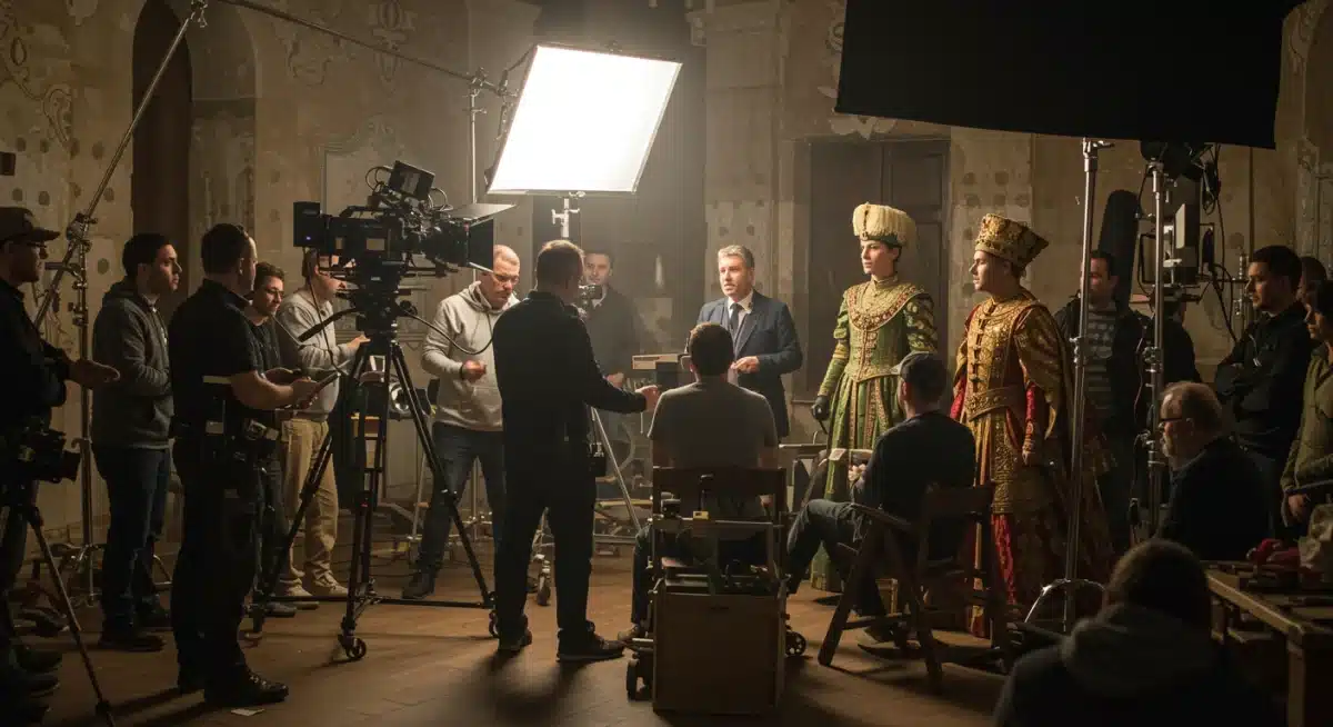 Behind-the-scenes of a high-budget drama production for streaming platforms