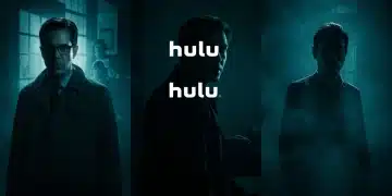 Hulu 2025 thriller series preview, dark and mysterious figures representing upcoming shows
