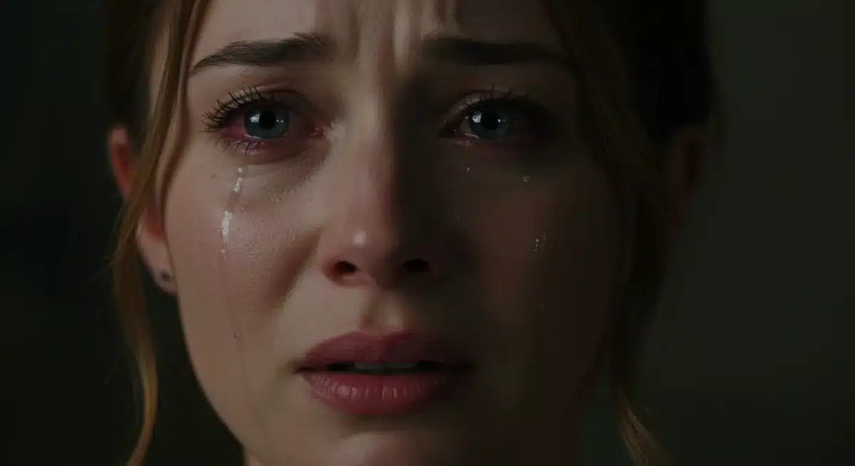 Lead actress from The Last Sanctuary showing emotional intensity