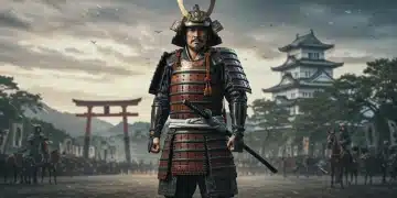 Lord Toranaga stands triumphantly, embodying strategic victory in feudal Japan.