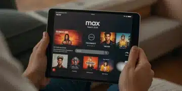 Max streaming service interface on a tablet, showcasing the March 2025 update with enhanced content discovery features.