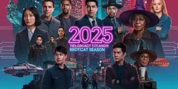 Dynamic graphic showcasing new television series orders for the 2025 broadcast season, symbolizing fresh narratives and diverse programming.