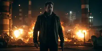 Jack Reacher amidst fiery wreckage in the explosive Season 2 finale
