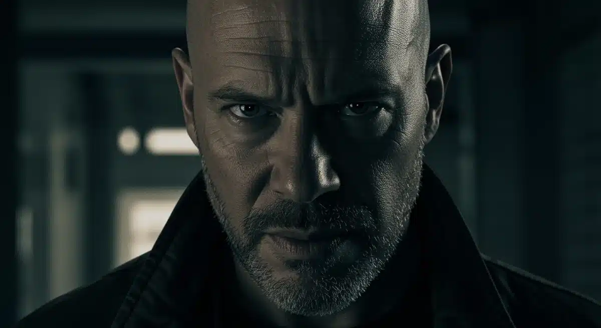 Shane Langston, the primary antagonist, looking menacing and calculating