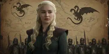 Queen Rhaenyra Targaryen contemplating the future of Westeros after the Season 1 finale.