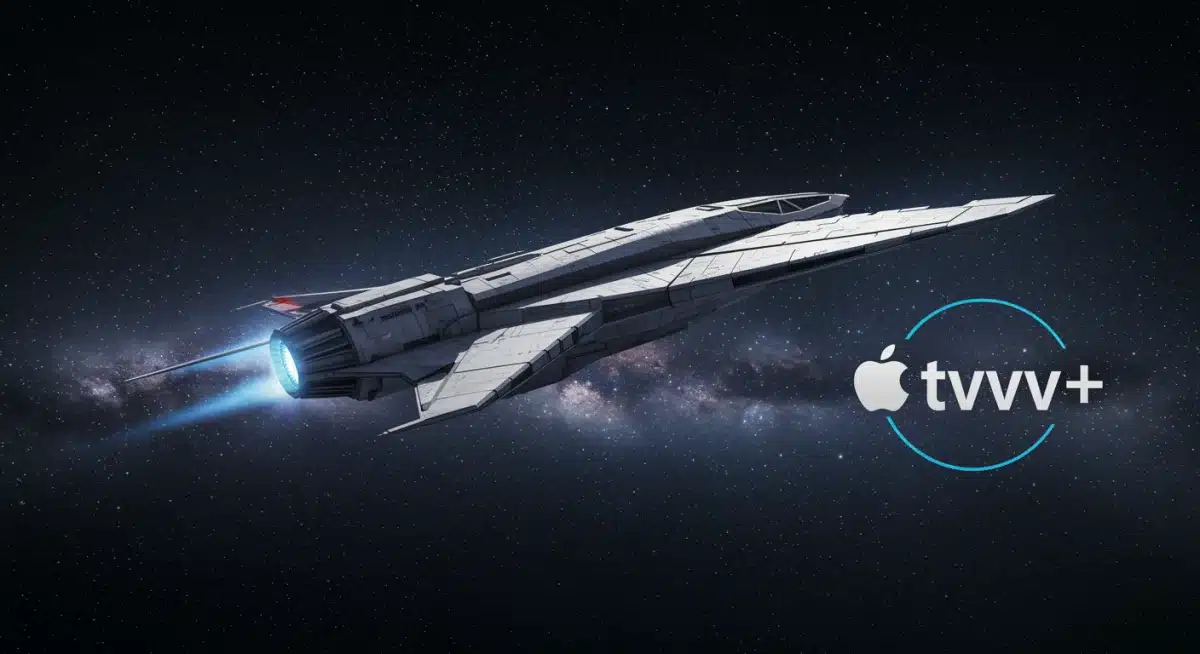 Futuristic spaceship representing sci-fi series