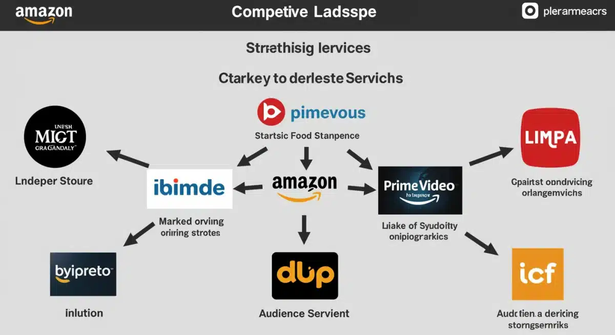 Competitive streaming market landscape with Amazon Prime Video's strategic placement